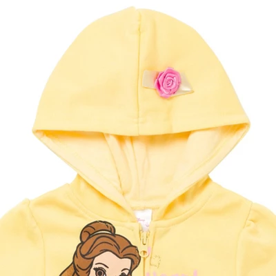 Disney Princess Moana Cindrella Ariel Belle Zip Up Hoodie Infant - Image 3