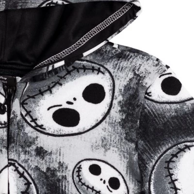 Disney Nightmare Before Christmas Jack Skellington Fleece Zip Up Hoodie Toddler - Image 3