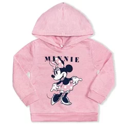 Disney Girl's 2-Pack Minnie Mouse Hooded Graphic Sweatshirt And Patterned Legging Pant Set For Kids
