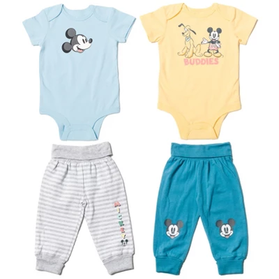 Disney Mickey Mouse Pluto Baby Snap Bodysuits And Pants Newborn To Infant - Image 8