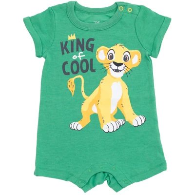 Disney Lion King,Mickey Mouse,Winnie The Pooh Simba Baby Romper And Sunhat Newborn To Infant