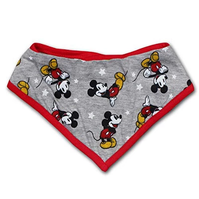 Disney Boy's 3-Pack Mickey Mouse Short Sleeve Baby Bodysuit Creeper, Jogger Pants And Bandana Bib Set For Infant - Image 3