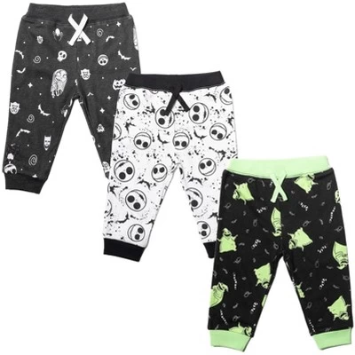 Disney Nightmare Before Christmas Sally Jack Skellington Baby 3 Pack Jogger Pants Newborn To Infant - Image 9