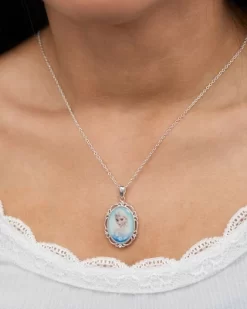 Disney Frozen Womens Elsa Necklace Jewelry - Frozen Gifts, 18''