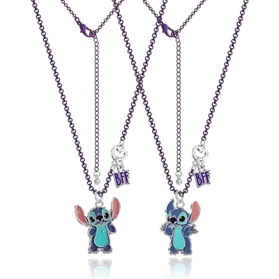 Disney Girls Lilo & Stitch Best Friends Necklace Set Of 2 With BFF Charm, 18" - Image 4