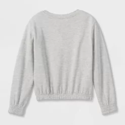 Girls' Disney Princess Jasmine Dreamy Fleece Pullover - Heather Gray