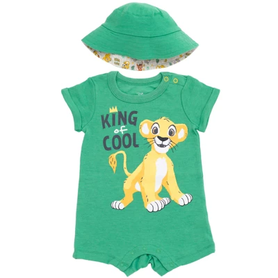 Disney Lion King,Mickey Mouse,Winnie The Pooh Simba Baby Romper And Sunhat Newborn To Infant - Image 9
