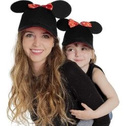 Disney Girls' Minnie Mouse Mommy And Me Baseball Caps - 2 Pack