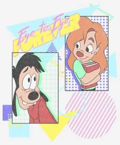 Disney Women's A Goofy Movie Max And Roxanne Eye To Eye Forever T-Shirt