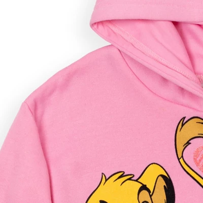 Disney Lion King Nala Simba Fleece Hoodie Pink - Image 4