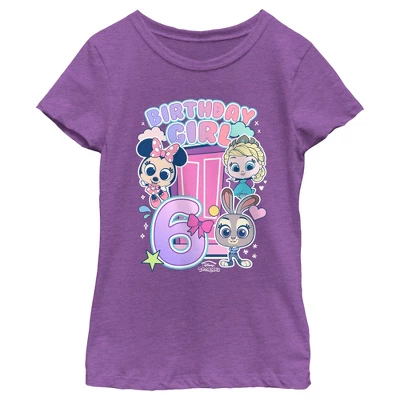 Girl's Doorables Birthday Girl 6 T-Shirt - Image 3