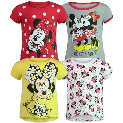 Disney Minnie Mouse Baby Girls 4 Pack Graphic T-Shirt - Image 5