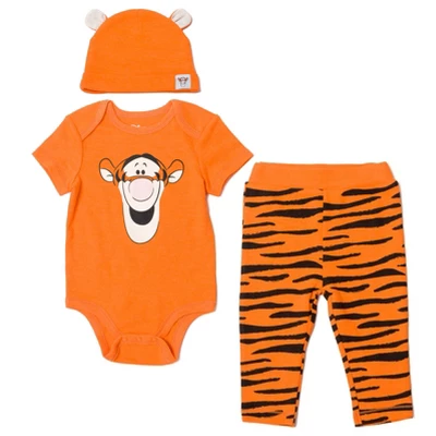 Disney Classics Winnie The Pooh Lion King Bambi Baby Bodysuit Pants And Hat 3 Piece Outfit Set Newborn To Infant - Image 7