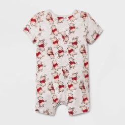 Baby Boys' 2pk Disney Winnie The Pooh Romper Set - Beige
