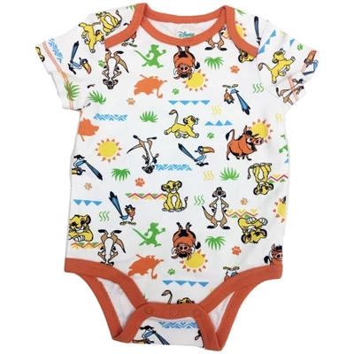 Disney Mickey Mouse Lion King Winnie The Pooh Pixar Toy Story Finding Nemo Baby 5 Pack Bodysuits Newborn To Infant - Image 6