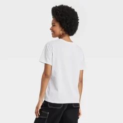 Women's Disney Mickey Mouse Short Sleeve Graphic T-Shirt - White